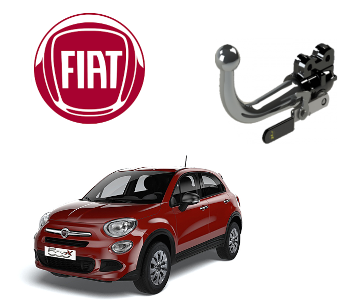 In questa immagine troviamo la bellissima Fiat 500X sulla quale potrà essere montato il relativo gancio (compatibile anche con Cross, Sport, Urban e Ibrida) rappresentato in foto. Si tratta di un gancio di traino estraibile orizzontale la quale installazione comporta un taglio necessario sul paraurti che tuttavia resta invisibile. Prezzo iva esclusa. Per ulteriori informazioni si prega di contattare il seguente numero 3791116395 (anche via Whatsapp)