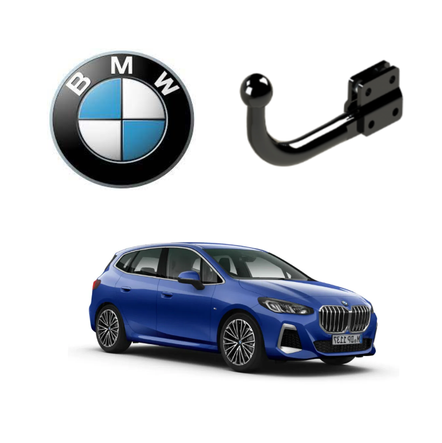 In questa immagine troviamo il bellissimo BMW serie 2 Active Tourer II sul quale potrà essere montato il relativo gancio(compatibile con AD-BLUE e Portellone mani libere - NO Ibrida, Plug-in Ibrida e M-Sport) rappresentato in foto. Si tratta di un gancio di traino fisso la quale installazione comporta un taglio necessario sul paraurti che tuttavia resta invisibile. Prezzo iva esclusa. Per ulteriori informazioni si prega di contattare il seguente numero 3791116395 (anche via Whatsapp)