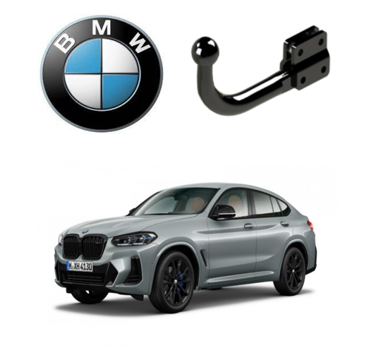 In questa immagine troviamo il bellissimo BMW X4 II sul quale potrà essere montato il relativo gancio (compatibile anche con M-Sport X,M- Sport, X-line) rappresentato in foto. Si tratta di un gancio di traino fisso la quale installazione comporta un taglio necessario sul paraurti che tuttavia resta invisibile. Prezzo iva esclusa. Per ulteriori informazioni si prega di contattare il seguente numero 3791116395 (anche via Whatsapp)