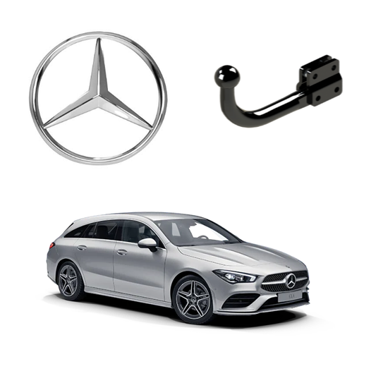 In questa immagine troviamo il bellissimo Mercedes Cla Shooting Brake II sul quale potrà essere montato il relativo gancio (compatibile anche con AMG-Line) rappresentato in foto. Si tratta di un gancio di traino fisso la quale installazione comporta un taglio necessario sul paraurti che tuttavia resta invisibile. Prezzo iva esclusa. Per ulteriori informazioni si prega di contattare il seguente numero 3791116395 (anche via Whatsapp)