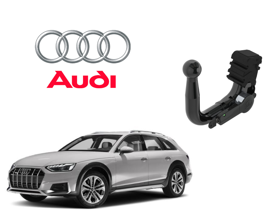 In questa immagine troviamo la bellissima Audi A4 V Allroad sulla quale potrà essere montato il relativo gancio rappresentato in foto. Si tratta di un gancio di traino estraibile verticale la quale installazione comporta un taglio necessario sul paraurti che tuttavia resta invisibile. Prezzo iva esclusa. Per ulteriori informazioni si prega di contattare il seguente numero 3791116395 (anche via Whatsapp)