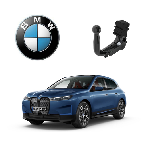 In questa immagine troviamo la bellissima BMW IX sulla quale potrà essere montato il relativo gancio (compatibile anche con portellone mani libere) rappresentato in foto. Si tratta di un gancio di traino estraibile verticale invisibile la quale installazione comporta un taglio necessario sul paraurti che tuttavia resta invisibile. Prezzo iva esclusa. Per ulteriori informazioni si prega di contattare il seguente numero 3791116395 (anche via Whatsapp)