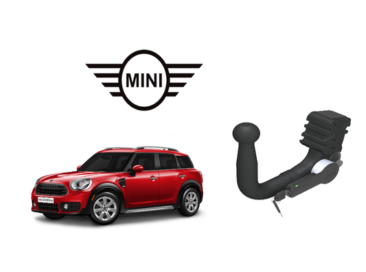 In questa immagine troviamo la bellissima Mini Countryman II sulla quale potrà essere montato il relativo gancio (NO Ibrida e John Cooper Works) rappresentato in foto. Si tratta di un gancio estraibile verticale la quale installazione non comporta alcun taglio sul paraurti. Prezzo iva esclusa. Per ulteriori informazioni si prega di contattare il seguente numero 3791116395 (anche via Whatsapp)